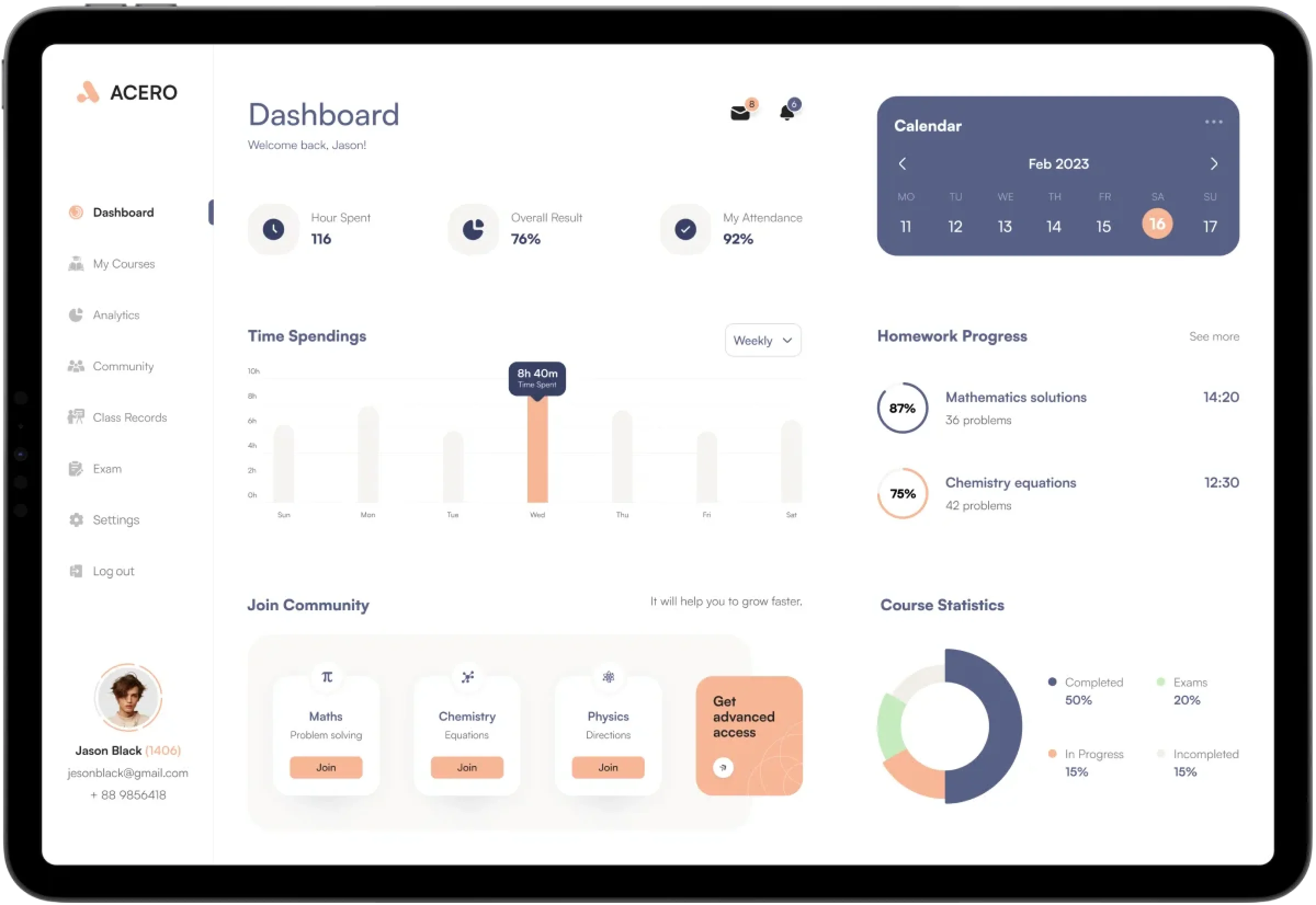 dashboard time set